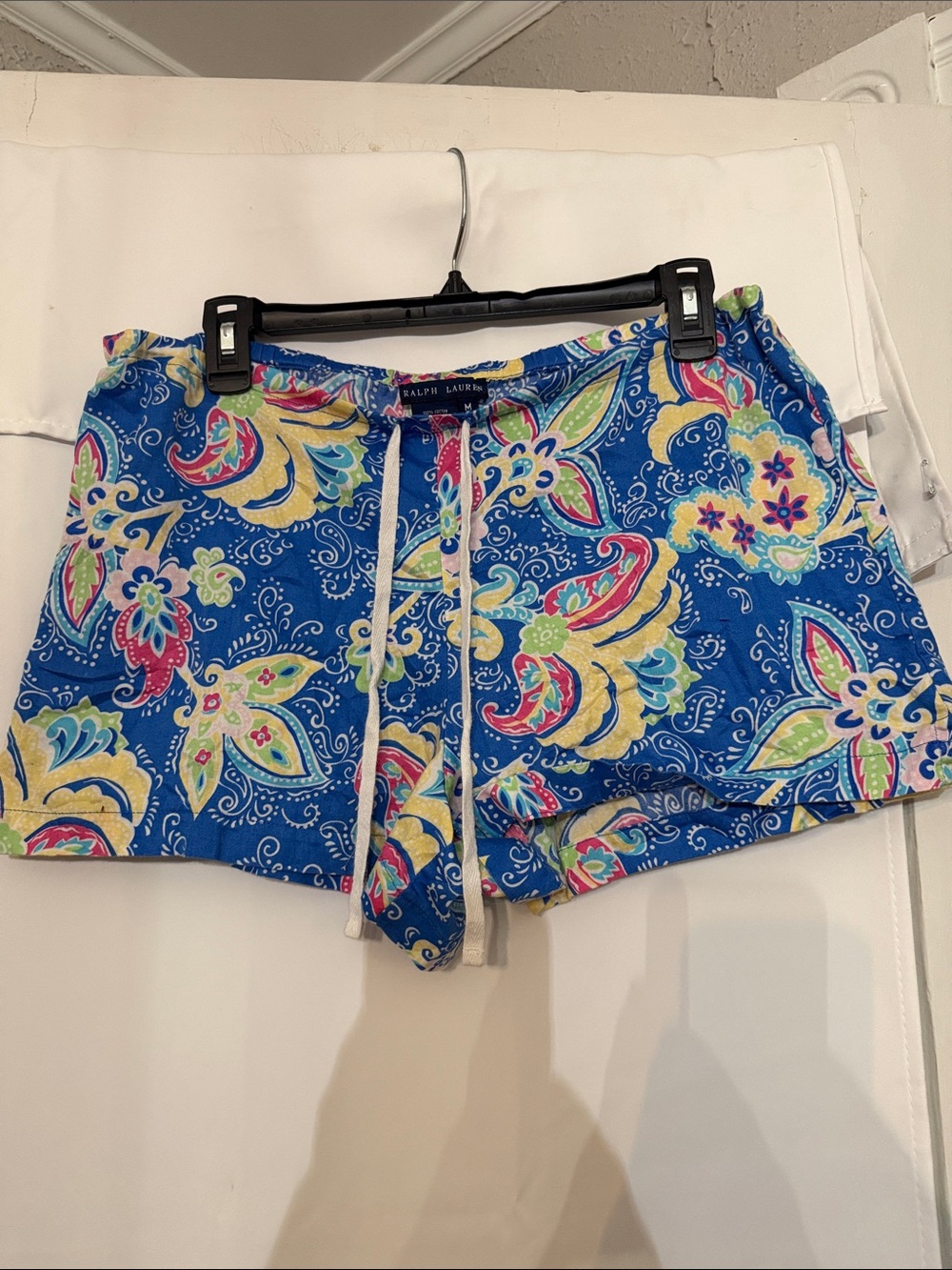 Ralph Lauren Blue Floral Paisley Drawstring Shorts